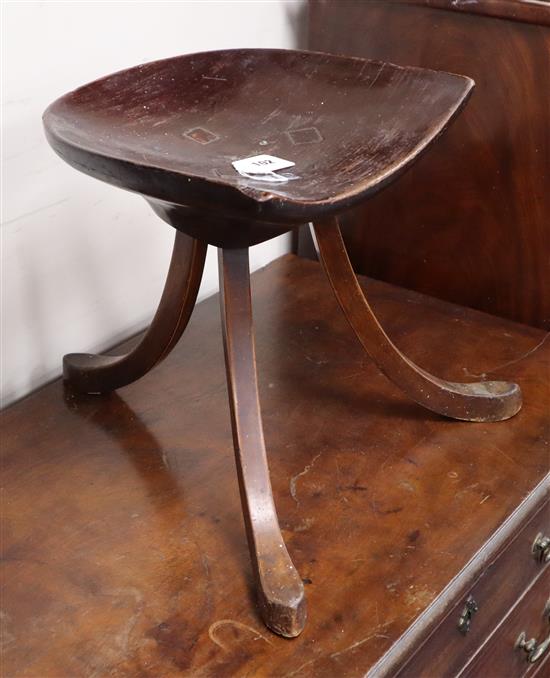 A Liberty and Co. Thebes stool, W.44cm, D.40cm, H.34cm